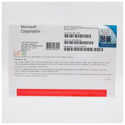 OEM original do Windows 11 Pro com suporte ao idioma coreano