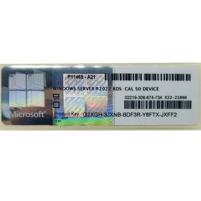Windows Server 2022 RDS CAL Licença de 50 dispositivos, Acesso ao cliente de serviços de desktop remoto para 50 dispositivos