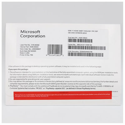 Windows 11 Home Tipo de licença OEM Com 4 GB de RAM E 64 GB de espaço de armazenamento Em Inglês Single Language