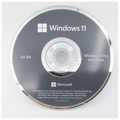 Microsoft Windows 11 Pro DVD alemão de 64 bits OEM System Builder Pack para PC novo
