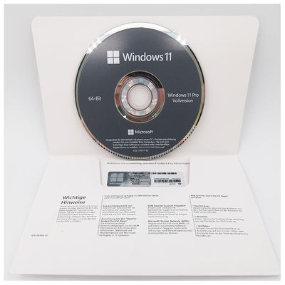 Original Windows 11 Pro OEM DVD Edição Alemã Licença de Construtor de Sistema de 64 Bit para Empresas