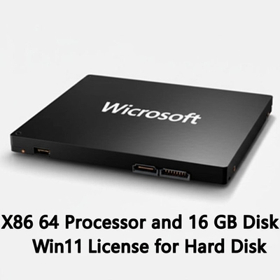 Processador X86 64 e 16 GB de espaço no disco Licença Win11 para disco rígido