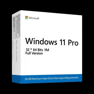 Windows 11 Pro OEM 32 * 64 Bits Versão completa com 20 GB Requisitos mínimos de espaço no disco rígido e pronto para enviar imediatamente
