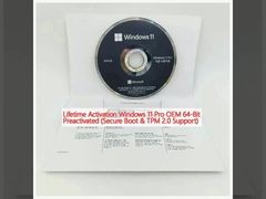 Ativação ao longo da vida Windows 11 Pro OEM 64 bits Pré-ativado (Secure Boot & TPM 2.0 Support)