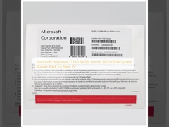 Microsoft Windows 11 Pro DVD francês de 64 bits OEM System Builder Pack para PC novo