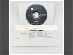 Microsoft Windows 11 Pro French OEM DVD Pack Original 64-bit Licença chave para uso profissional