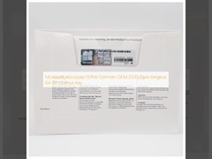 Microsoft Windows 11 Pro Alemão OEM DVD Pack Original 64-bit Licença chave