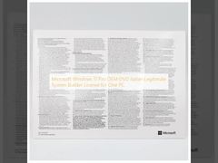 Microsoft Windows 11 Pro OEM DVD Licença de Construtor de Sistema Legítima Italiana para Um PC